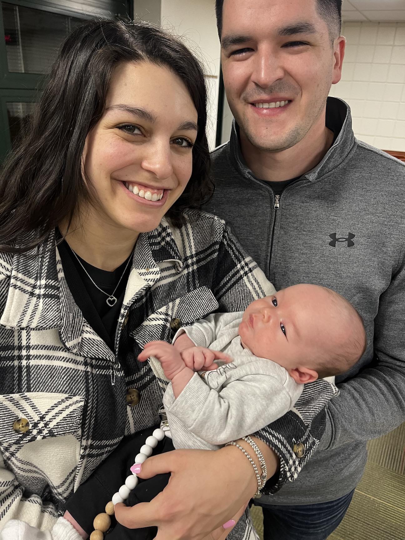 Alexis and Dan Simon with their infant son, Dominic